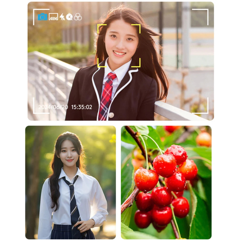 Digital Camera with Small Screen Bodycam Compact Portable Retro