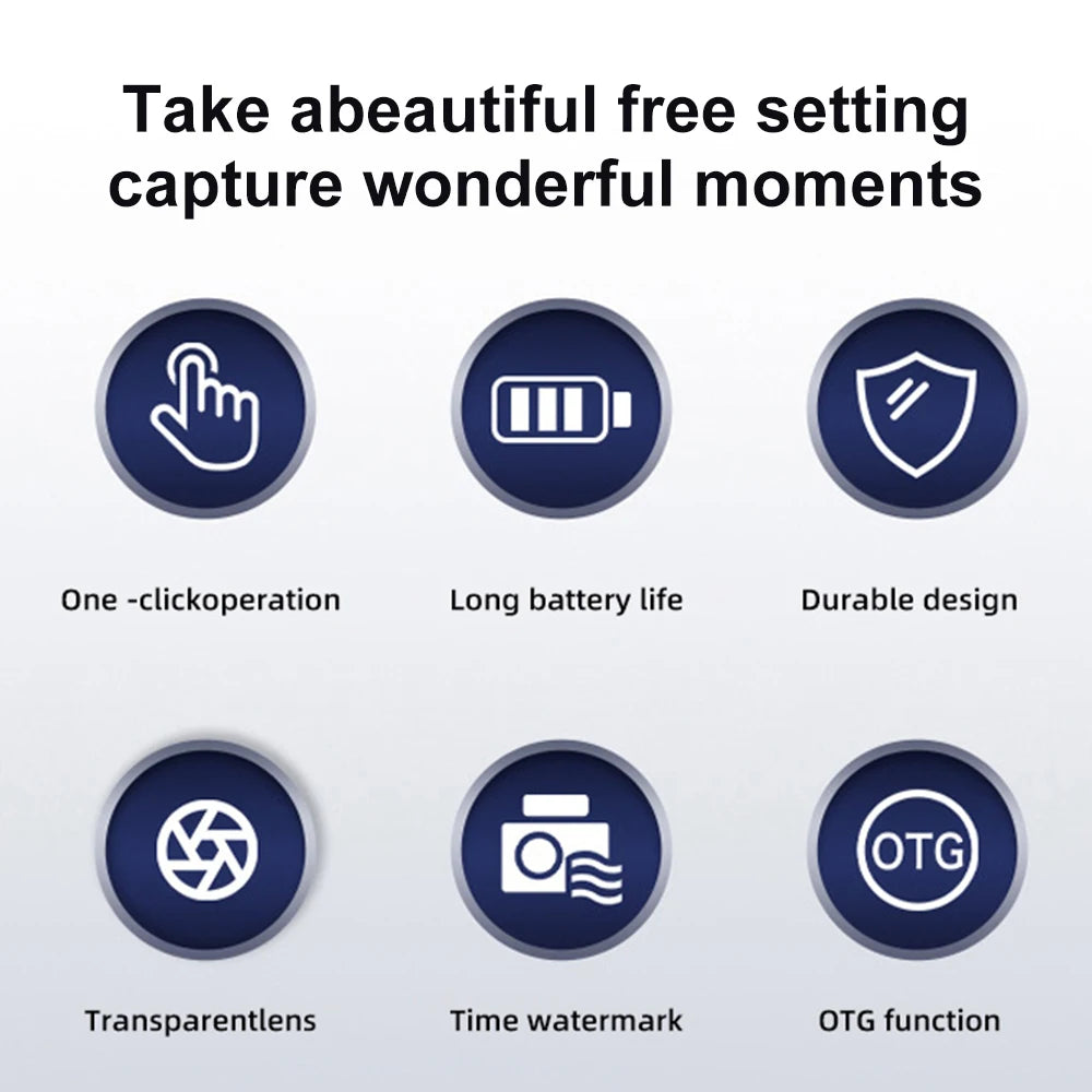 Digital Camera with Small Screen Bodycam Compact Portable Retro