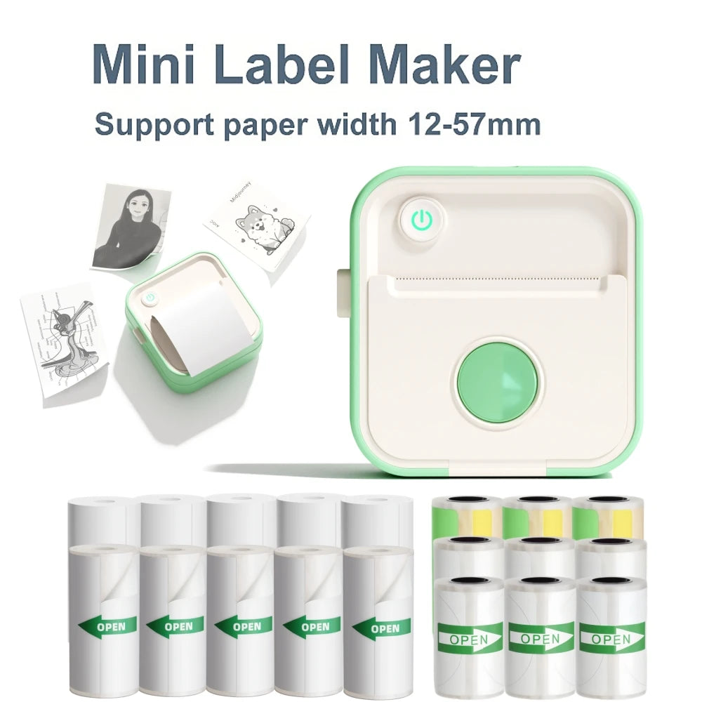 Instant Label Maker Inkless Sticker Printer Photo Printing