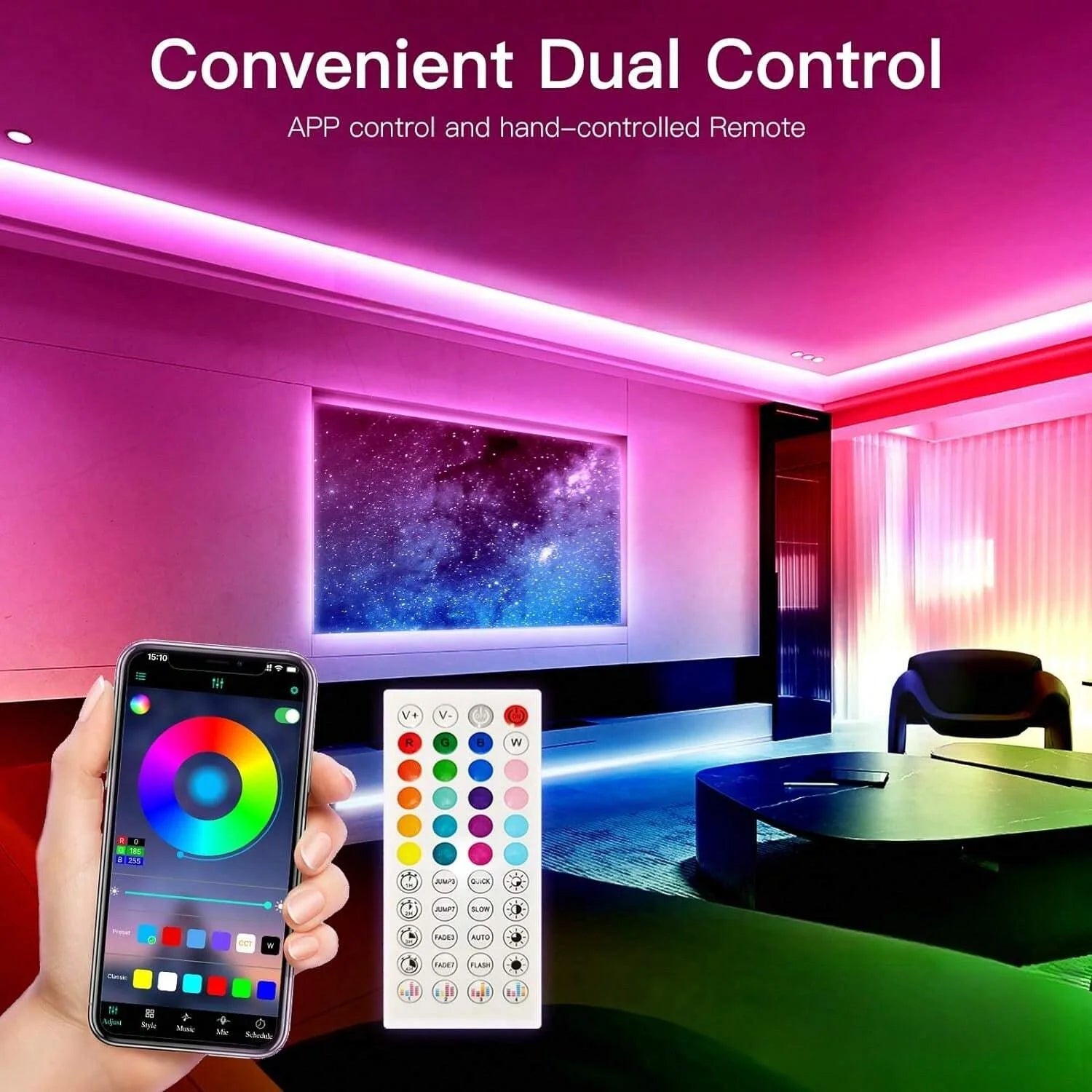 LED Strip Bluetooth Tape Decor PC TV backlight Neon LED Lighting