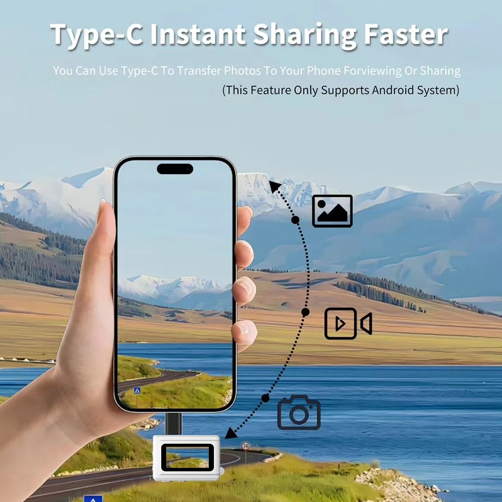 Digital Camera with Small Screen Bodycam Compact Portable Retro