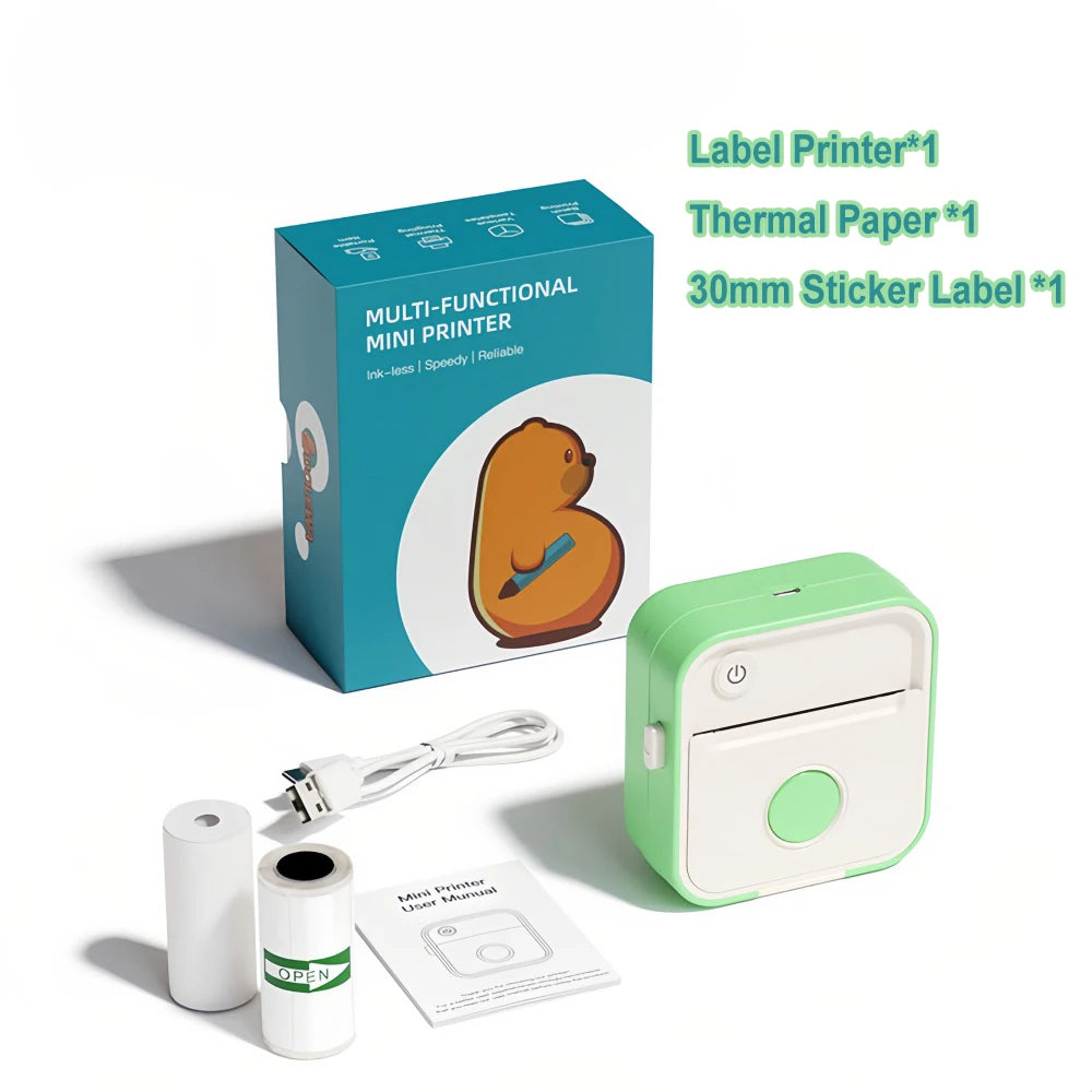 Instant Label Maker Inkless Sticker Printer Photo Printing