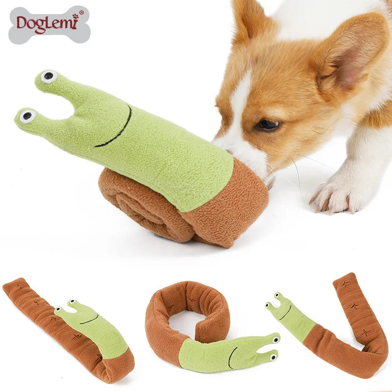 Dog Squeak Pet Sniffing Plush Snails