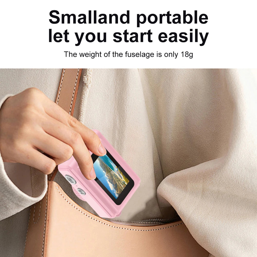 Digital Camera with Small Screen Bodycam Compact Portable Retro