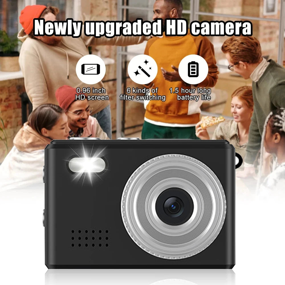 Digital Camera with Small Screen Bodycam Compact Portable Retro