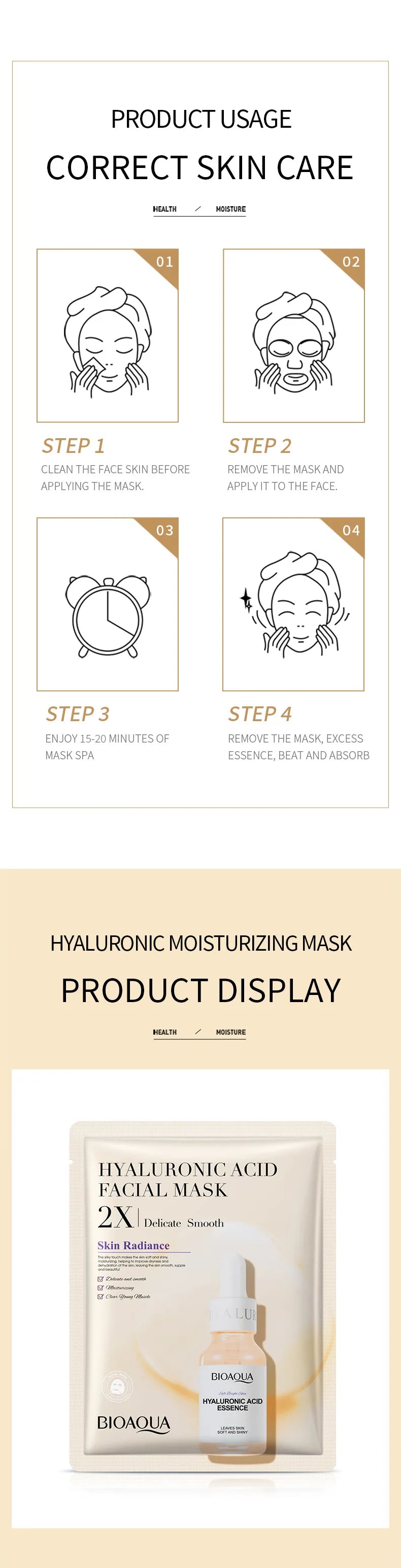 Collagen Face Mask Hyaluronic Acid Skin Care Facial Mask
