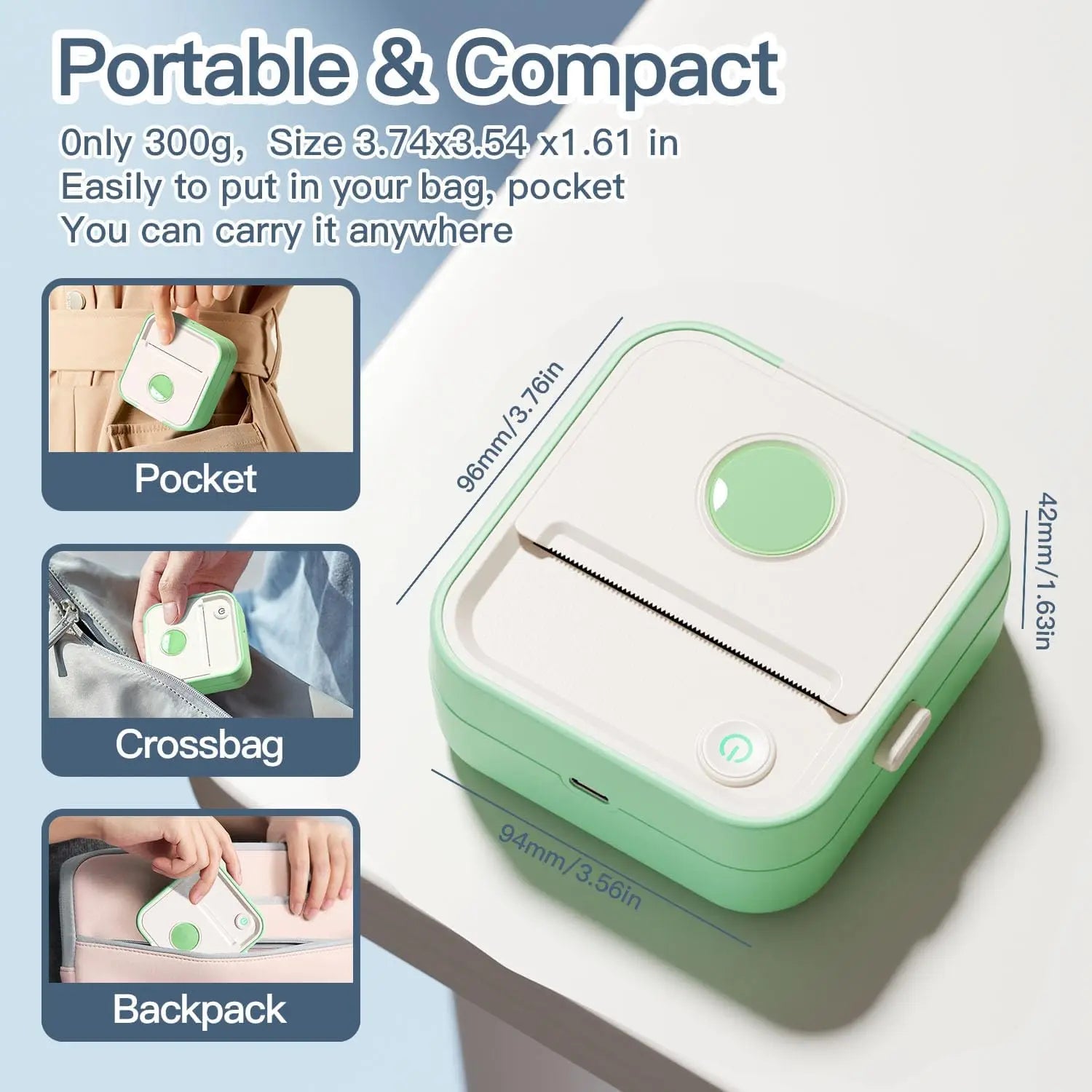 Instant Label Maker Inkless Sticker Printer Photo Printing