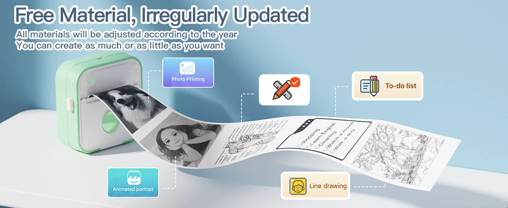 Instant Label Maker Inkless Sticker Printer Photo Printing