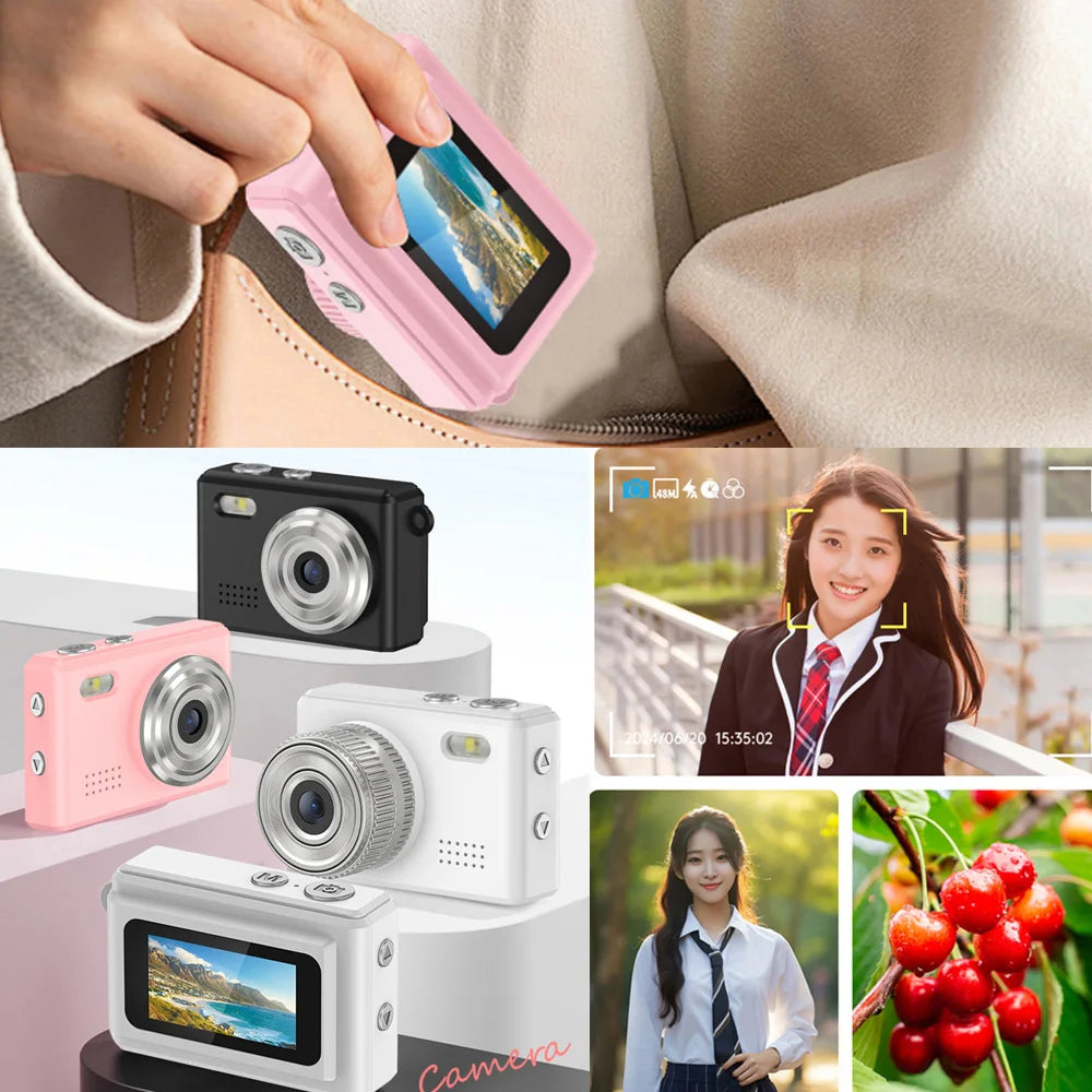 Digital Camera with Small Screen Bodycam Compact Portable Retro
