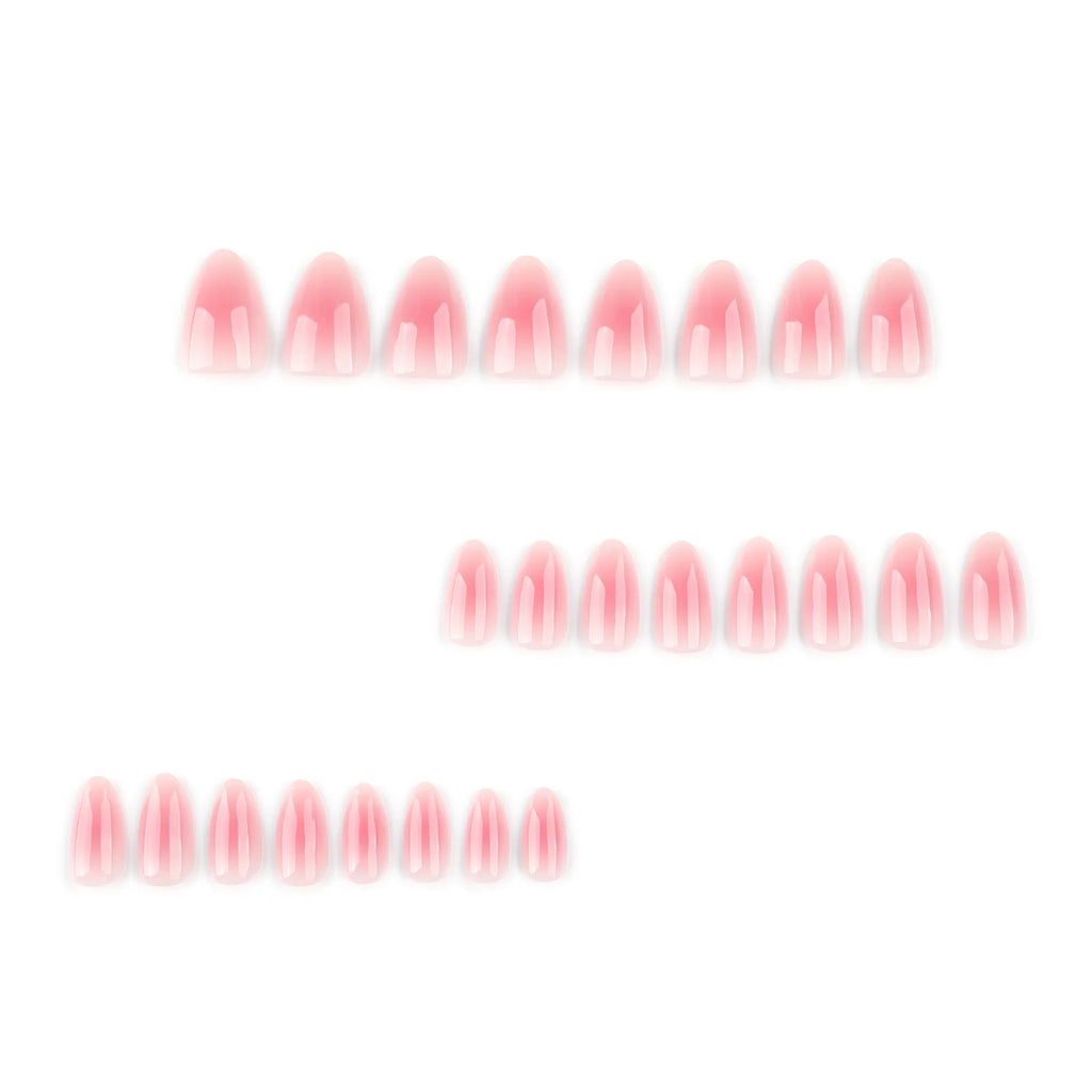 24Pcs Short Oval Head Blush Pink Press on Nails