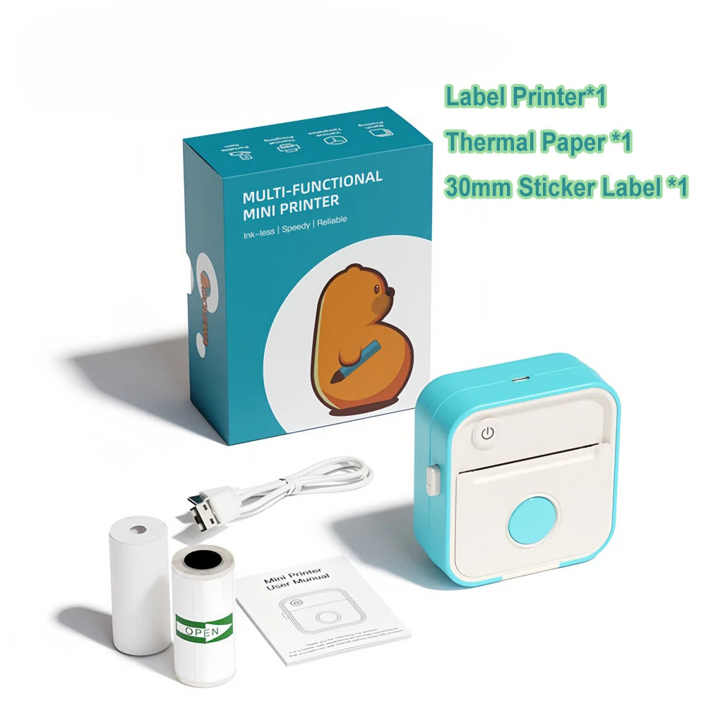 Instant Label Maker Inkless Sticker Printer Photo Printing