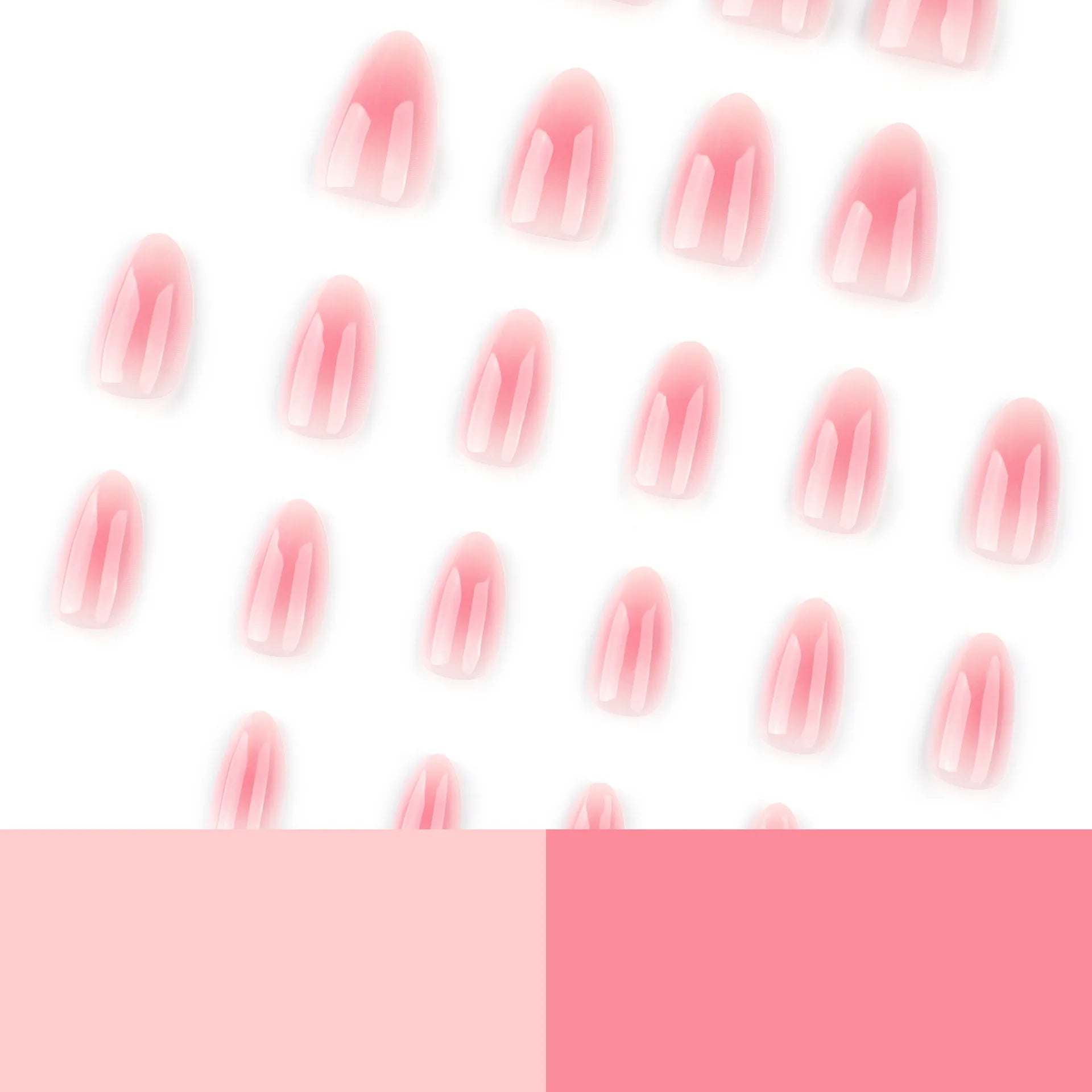 24Pcs Short Oval Head Blush Pink Press on Nails