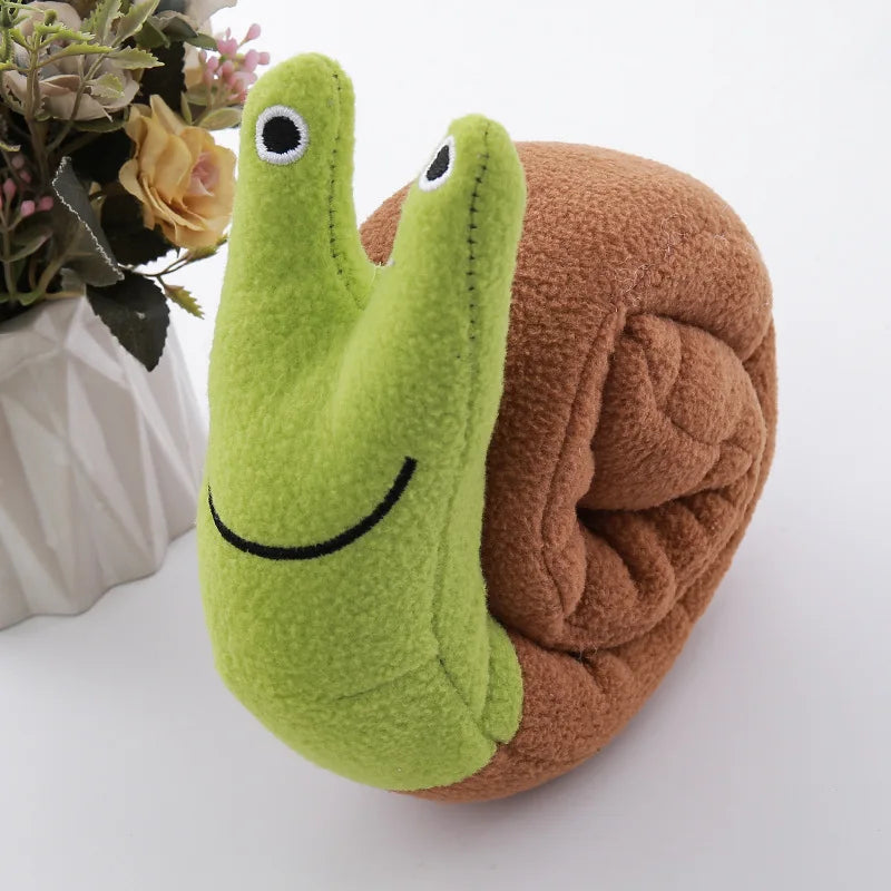Dog Squeak Pet Sniffing Plush Snails