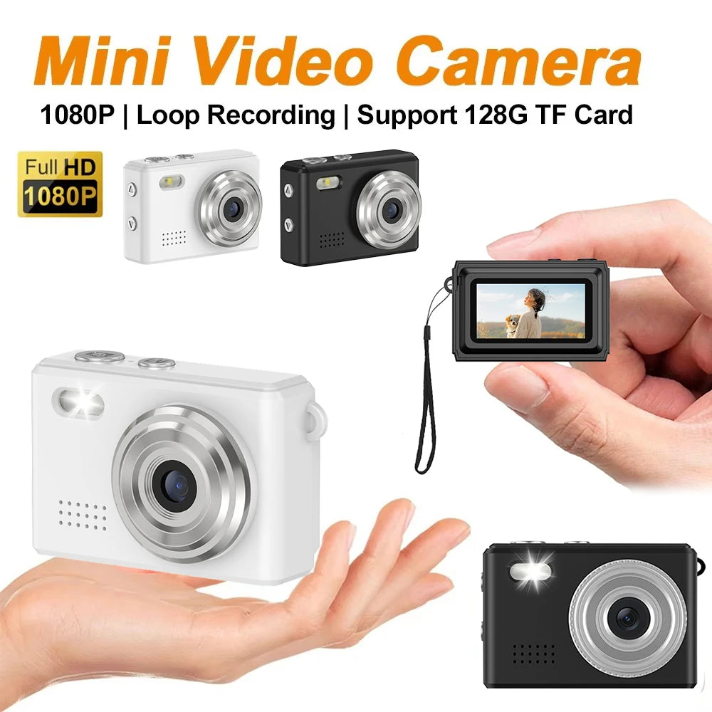 Digital Camera with Small Screen Bodycam Compact Portable Retro